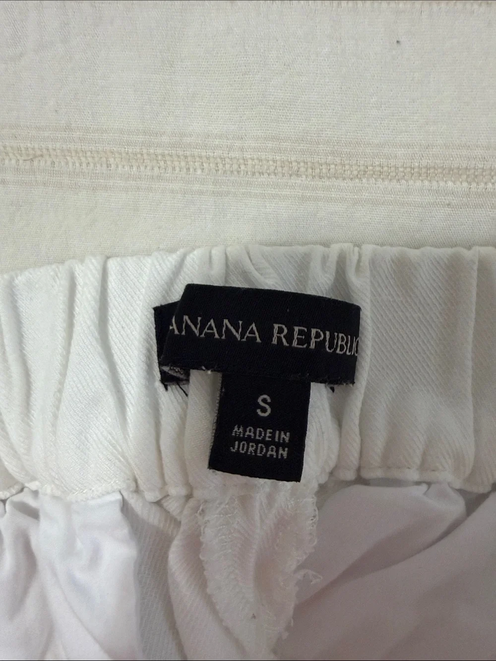 Banana Republic White - wide leg pants.